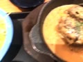 黒トリュフソースのビーフハンバーグ定食、ライス大盛